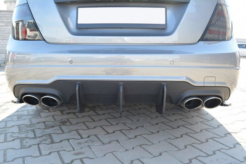 Maxton Design Diffusor Heck Ansatz für Heckschürze für v.2 Mercedes C W204 AMG-Line (FACELIFT) - Beast Performance Fahrzeugtechnik OHG