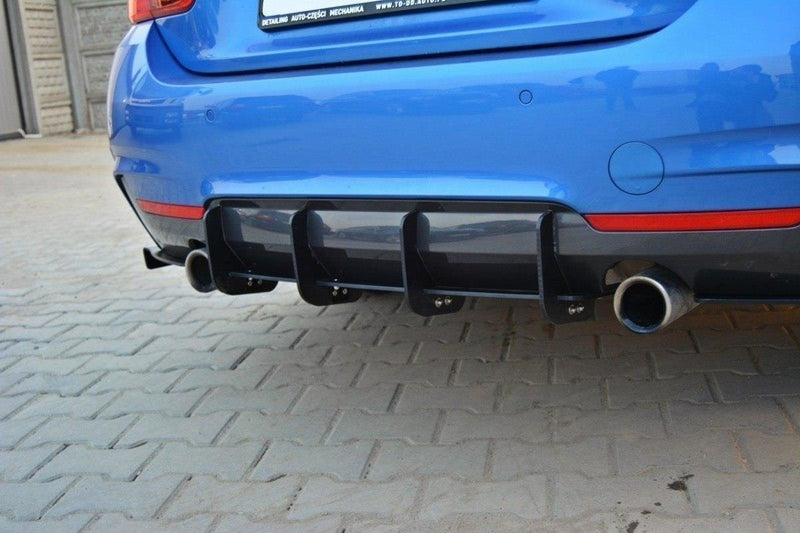 Maxton Design Diffusor Heck Ansatz für Heckschürze für & Heck Ansatz Flaps Diffusor für BMW 4er F32 M Paket - Beast Performance Fahrzeugtechnik OHG