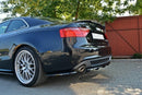 Maxton Design Mittlerer Diffusor Heck Ansatz für Audi A5 S-Line 8T Coupe / Sportback DTM LOOK schwarz matt - Beast Performance Fahrzeugtechnik OHG