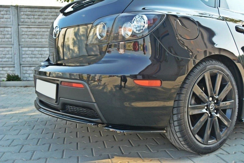 Maxton Design Heck Ansatz Flaps Diffusor für MAZDA 3 MPS MK1 (PREFACE) Carbon Look - Beast Performance Fahrzeugtechnik OHG