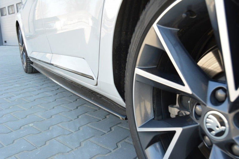 Maxton Design Seitenschweller Ansatz für Skoda Superb Mk3 schwarz matt - Beast Performance Fahrzeugtechnik OHG