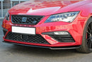 Maxton Design Front Ansatz für v.2 Seat Leon Mk3 Cupra/ FR Facelift Carbon Look - Beast Performance Fahrzeugtechnik OHG