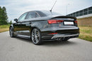 Maxton Design Heck Ansatz Flaps Diffusor für Audi S3 / A3 S-Line 8V FL Limousine Carbon Look - Beast Performance Fahrzeugtechnik OHG