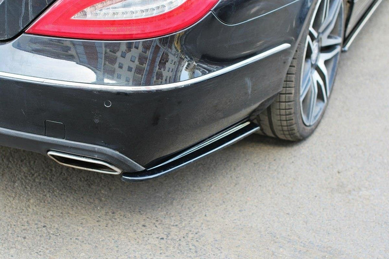 Maxton Design Heck Ansatz Flaps Diffusor für Mercedes CLS C218 schwarz matt - Beast Performance Fahrzeugtechnik OHG