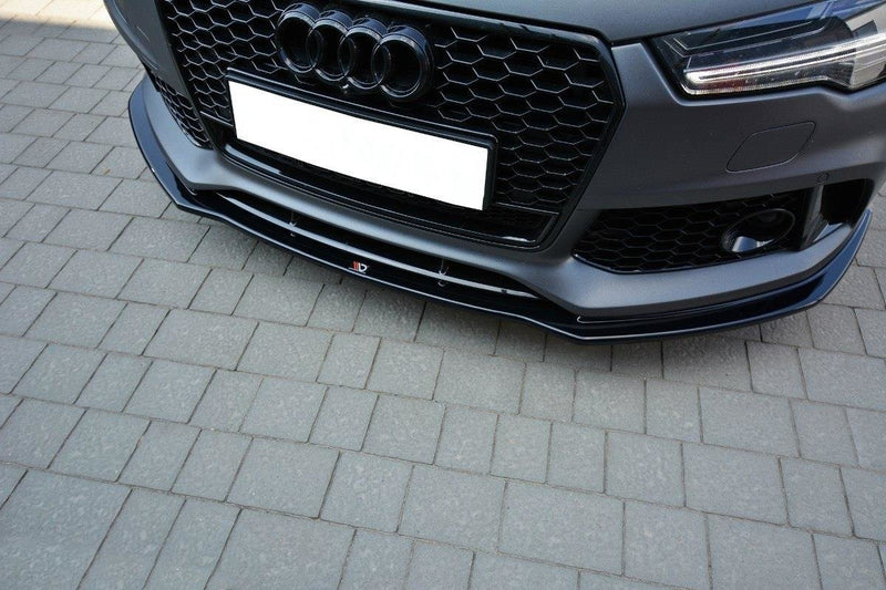 Maxton Design Front Ansatz V.1 für Audi RS7 Facelift schwarz Hochglanz - Beast Performance Fahrzeugtechnik OHG