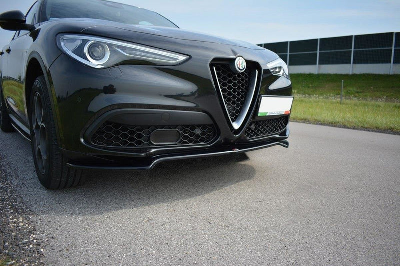 Maxton Design Front Ansatz V.1 für Alfa Romeo Stelvio schwarz matt - Beast Performance Fahrzeugtechnik OHG