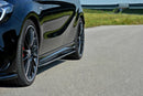 Maxton Design Seitenschweller Ansatz für Mercedes A W176/ CLA 117 AMG/ CLA 117 AMG LINE Facelift Carbon Look - Beast Performance Fahrzeugtechnik OHG