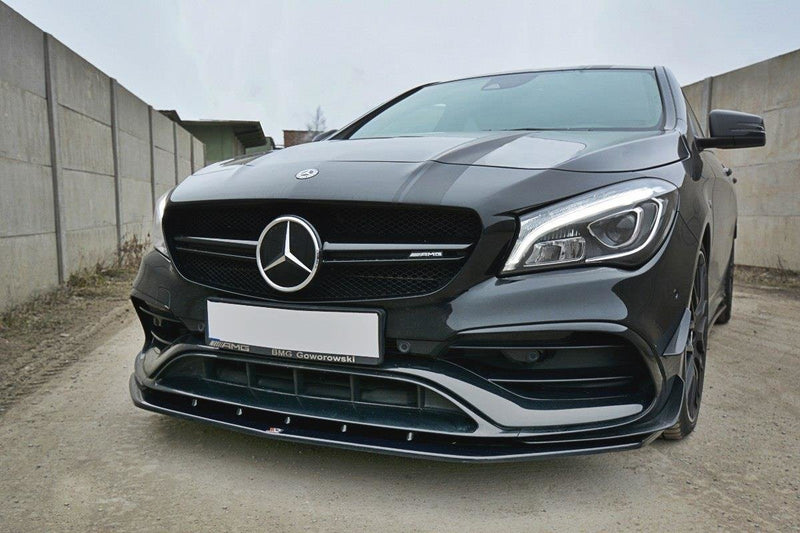 Maxton Design Front Ansatz V.1 für Mercedes CLA A45 AMG C117 Facelift schwarz matt - Beast Performance Fahrzeugtechnik OHG