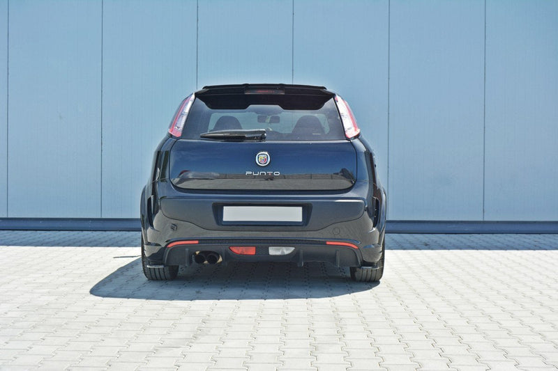 Maxton Design Heck Ansatz Flaps Diffusor passend für passend für Fiat Punto Evo Abarth Carbon Look Carbon Look - Beast Performance Fahrzeugtechnik OHG