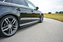 Maxton Design Seitenschweller Ansatz für V.1 für Audi S3 / A3 S-Line 8V / 8V FL Limousine schwarz matt - Beast Performance Fahrzeugtechnik OHG