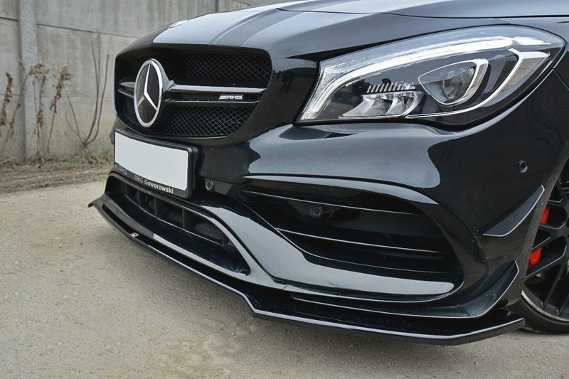 Maxton Design Front Ansatz V.2 für Mercedes CLA A45 AMG C117 Facelift Carbon Look - Beast Performance Fahrzeugtechnik OHG