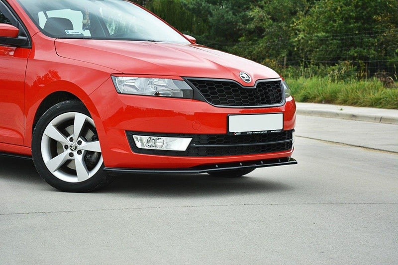 Maxton Design Front Ansatz V.2 für Skoda Rapid Carbon Look - Beast Performance Fahrzeugtechnik OHG