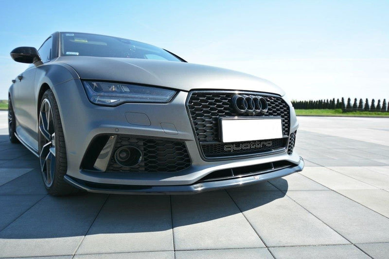 Maxton Design Front Ansatz V.2 für Audi RS7 Facelift Carbon Look - Beast Performance Fahrzeugtechnik OHG