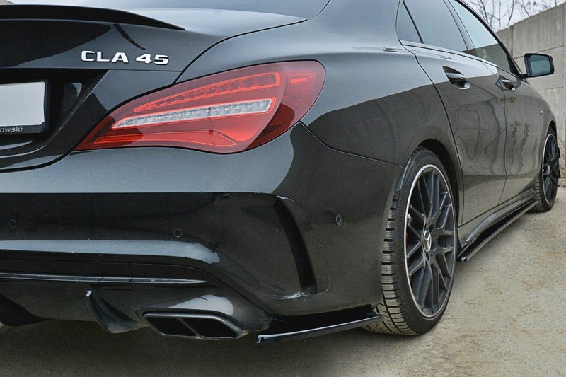 Maxton Design Heck Ansatz Flaps Diffusor für Mercedes CLA A45 AMG C117 Facelift schwarz Hochglanz - Beast Performance Fahrzeugtechnik OHG