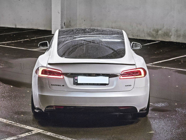 Maxton Design Heck Ansatz Flaps Diffusor für Tesla Model S Facelift schwarz Hochglanz - Beast Performance Fahrzeugtechnik OHG