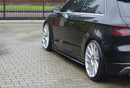 Maxton Design Seitenschweller Ansatz für Audi S3 / A3 S-Line 8V / 8V FL Hatchback schwarz matt - Beast Performance Fahrzeugtechnik OHG