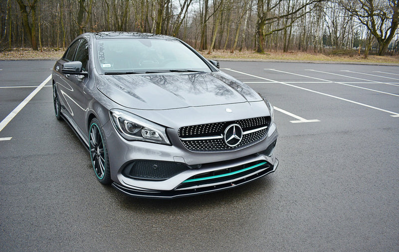 Maxton Design Front Ansatz V.1 für Mercedes CLA C117 AMG-LINE FACELIFT schwarz Hochglanz - Beast Performance Fahrzeugtechnik OHG