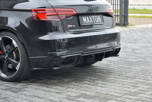 Maxton Design Heck Ansatz Flaps Diffusor für Audi RS3 8V FL Sportback Carbon Look - Beast Performance Fahrzeugtechnik OHG