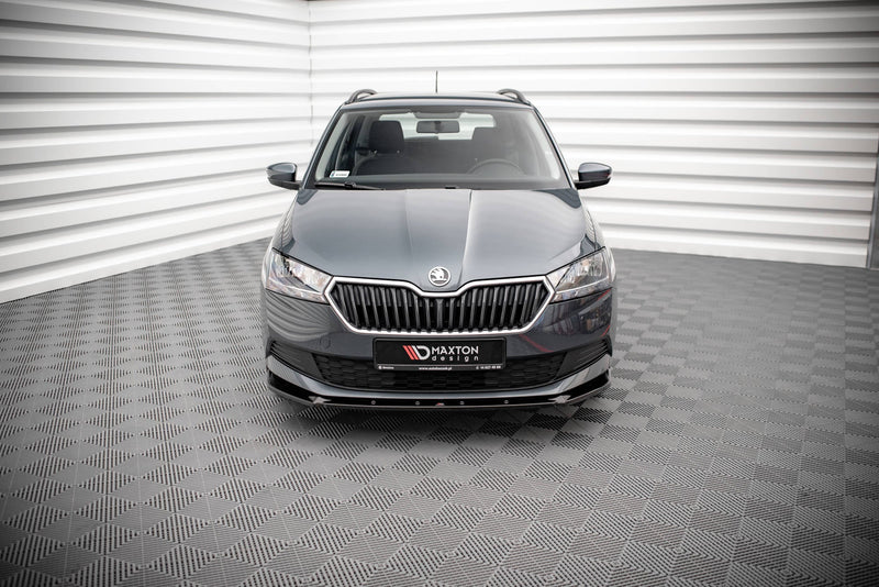 Maxton Design Front Ansatz für Skoda Fabia Mk3 Facelift Carbon Look - Beast Performance Fahrzeugtechnik OHG