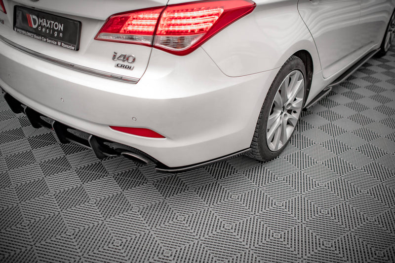 Maxton Design Heck Ansatz Flaps Diffusor für Hyundai I40 Mk1 schwarz Hochglanz - Beast Performance Fahrzeugtechnik OHG