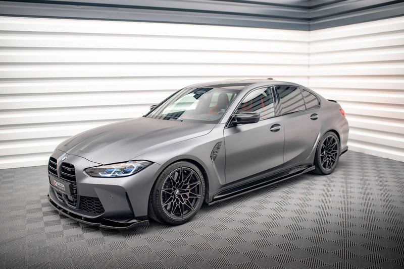 Maxton Design Seitenschweller Ansatz für V.2 für BMW M3 G80 schwarz matt - Beast Performance Fahrzeugtechnik OHG