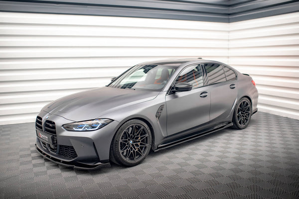 Maxton Design Seitenschweller Ansatz für V.2 für BMW M3 G80 schwarz matt - Beast Performance Fahrzeugtechnik OHG