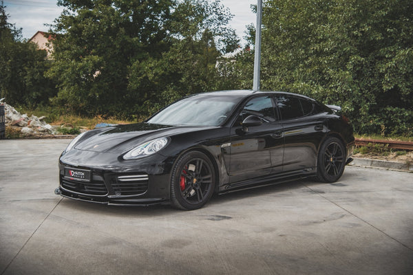 Maxton Design Seitenschweller Ansatz für V.2 für Porsche Panamera Turbo 970 Facelift Carbon Look - Beast Performance Fahrzeugtechnik OHG