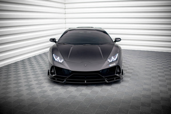 Maxton Design Front Ansatz für Lamborghini Huracan EVO schwarz Hochglanz - Beast Performance Fahrzeugtechnik OHG