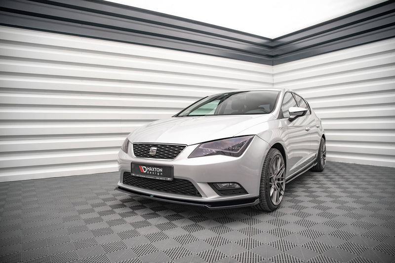 Maxton Design Front Ansatz V.2 für Seat Leon Mk3 schwarz matt - Beast Performance Fahrzeugtechnik OHG