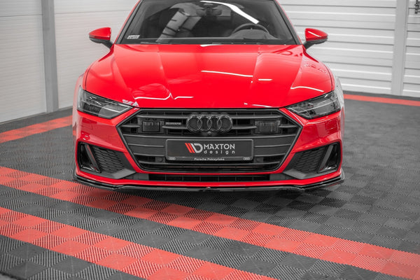 Maxton Design Front Ansatz V.1 für Audi A7 C8 S-Line / S7 C8 schwarz Hochglanz - Beast Performance Fahrzeugtechnik OHG