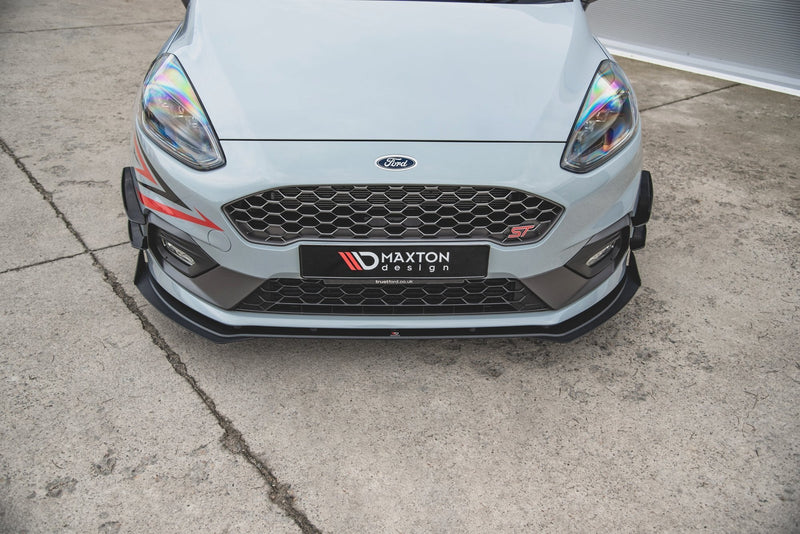 Maxton Design Front Stoßstangen Racing Flaps passend für Ford Fiesta Mk8 ST / ST-Line schwarz Hochglanz - Beast Performance Fahrzeugtechnik OHG