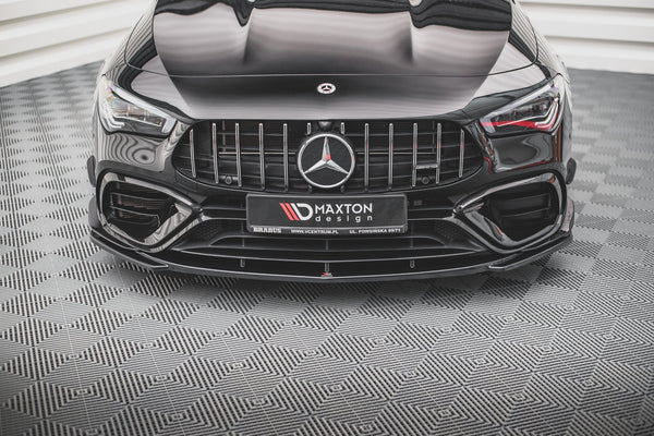 Maxton Design Front Ansatz V.1 für Mercedes-AMG CLA 45 Aero C118 schwarz Hochglanz - Beast Performance Fahrzeugtechnik OHG
