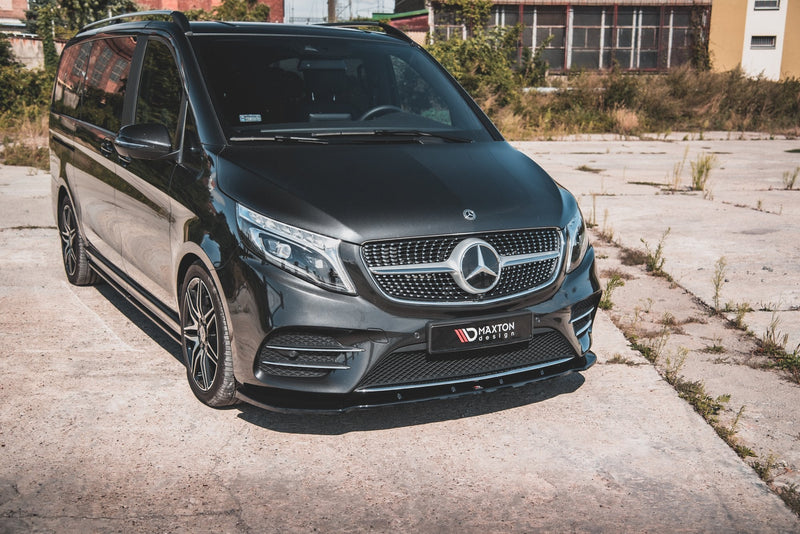 Maxton Design Front Ansatz V.2 für Mercedes-Benz V-Klasse AMG-Line W447 Facelift Carbon Look - Beast Performance Fahrzeugtechnik OHG