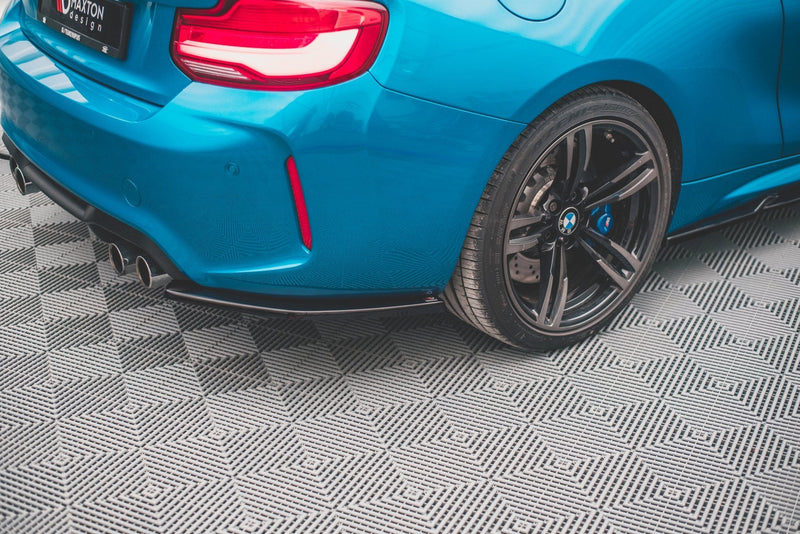 Maxton Design Heck Ansatz Flaps Diffusor V.2 für BMW M2 F87 schwarz Hochglanz - Beast Performance Fahrzeugtechnik OHG