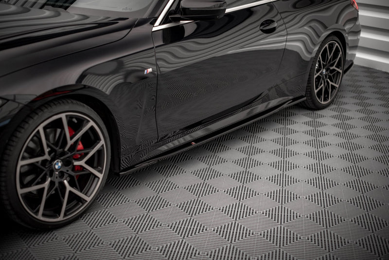 Maxton Design Seitenschweller Ansatz für V.3 für BMW 4er M-Paket G22 Carbon Look - Beast Performance Fahrzeugtechnik OHG