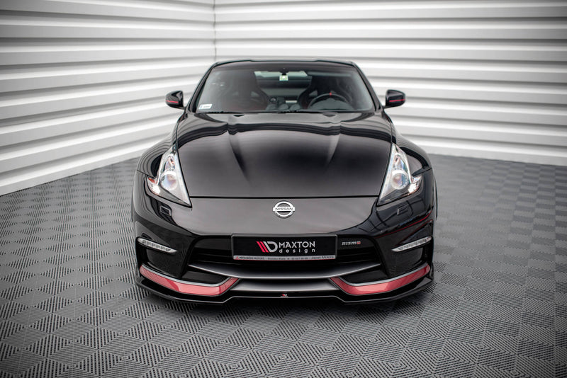 Maxton Design Front Ansatz V.3 für Nissan 370Z Nismo Facelift schwarz Hochglanz - Beast Performance Fahrzeugtechnik OHG
