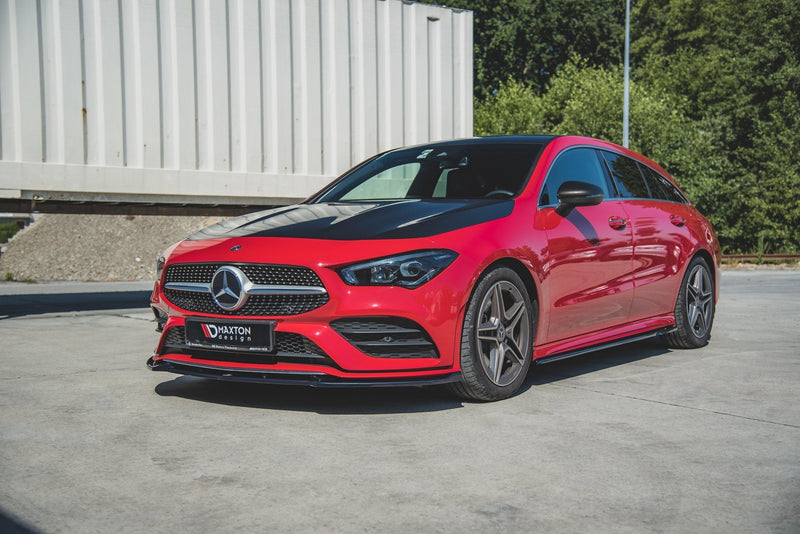 Maxton Design Front Ansatz V.2 für Mercedes-Benz CLA AMG-Line C118 schwarz matt - Beast Performance Fahrzeugtechnik OHG