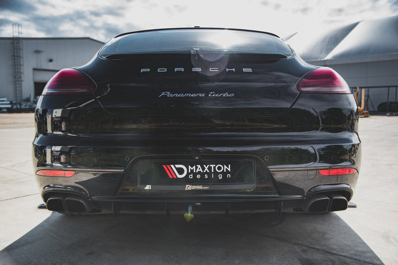 Maxton Design Diffusor Heck Ansatz für Porsche Panamera Turbo 970 Facelift Carbon Look - Beast Performance Fahrzeugtechnik OHG