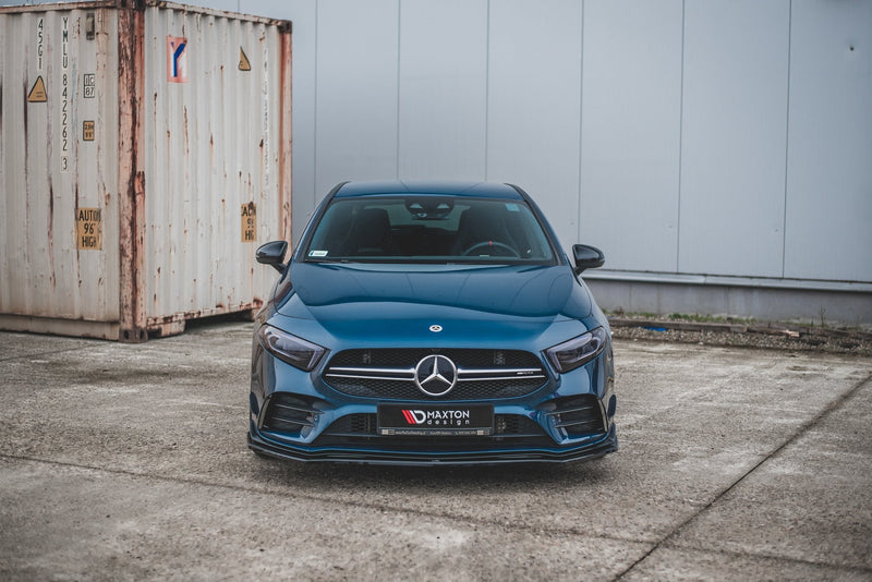 Maxton Design Front Ansatz V.2 für Mercedes A35 AMG / AMG-Line W177  schwarz Hochglanz - Beast Performance Fahrzeugtechnik OHG