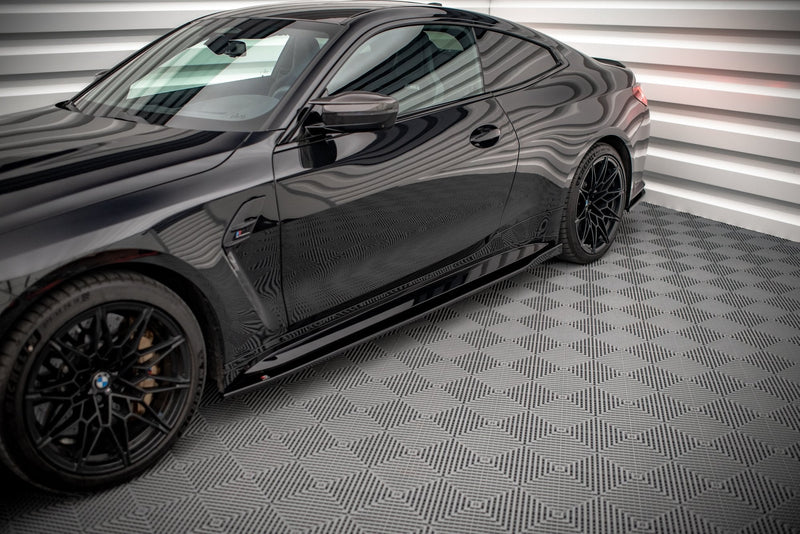Maxton Design Seitenschweller Ansatz für V.1 für BMW M4 G82 schwarz matt - Beast Performance Fahrzeugtechnik OHG