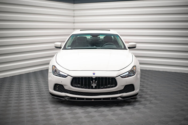 Maxton Design Front Ansatz V.2 für Maserati Ghibli Mk3 Carbon Look - Beast Performance Fahrzeugtechnik OHG