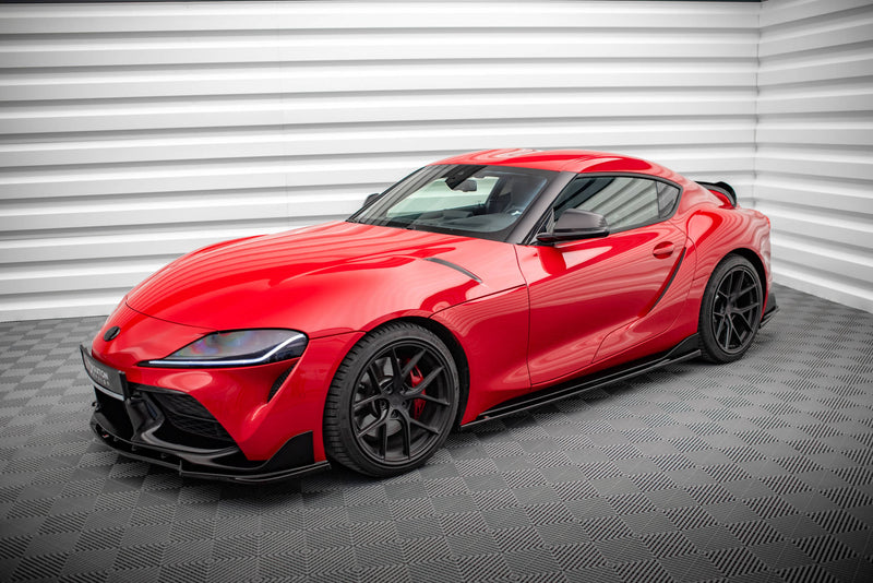 Maxton Design Seitenschweller Ansatz für V.3 für Toyota Supra Mk5 Carbon Look - Beast Performance Fahrzeugtechnik OHG
