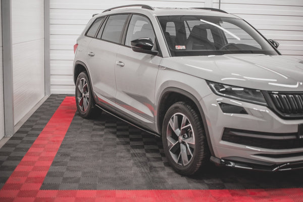 Maxton Design Seitenschweller Ansatz für Skoda Kodiaq Mk1 Sportline/RS schwarz matt - Beast Performance Fahrzeugtechnik OHG