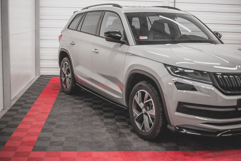Maxton Design Seitenschweller Ansatz für Skoda Kodiaq Mk1 Sportline/RS schwarz matt - Beast Performance Fahrzeugtechnik OHG