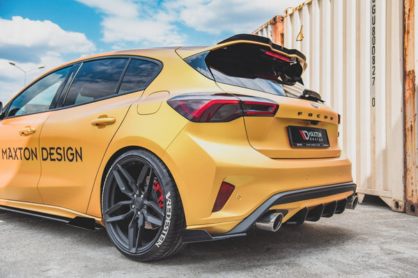 Maxton Design Hintere Seiten Flaps für Ford Focus ST Mk4 schwarz Hochglanz - Beast Performance Fahrzeugtechnik OHG