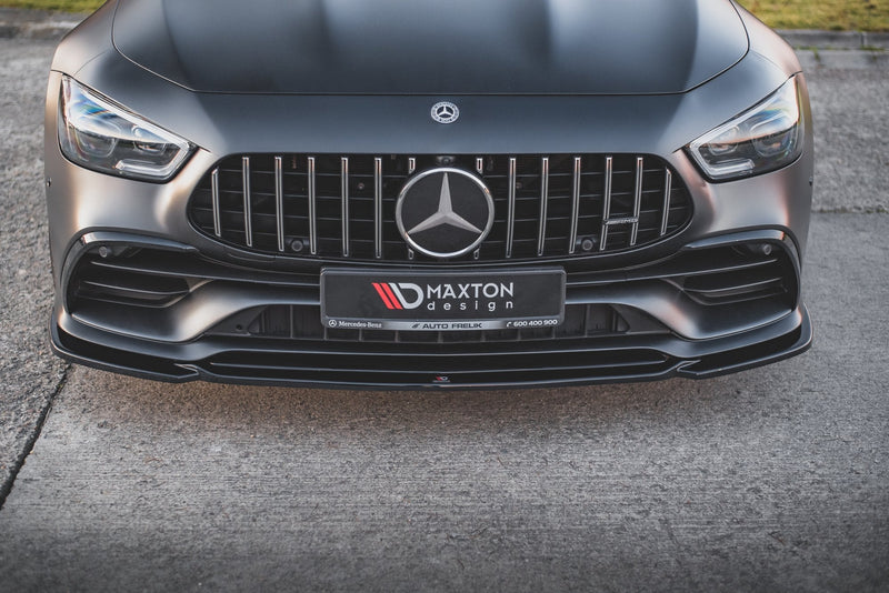 Maxton Design Front Ansatz V.1 für Mercedes-AMG GT 53 4-Door Coupe Carbon Look - Beast Performance Fahrzeugtechnik OHG