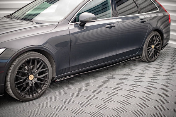 Maxton Design Seitenschweller Ansatz für Volvo V90 Mk2 Carbon Look - Beast Performance Fahrzeugtechnik OHG