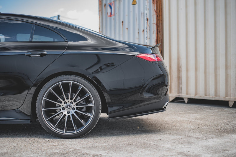 Maxton Design Mittlerer Diffusor Heck Ansatz für Mercedes-Benz CLS AMG-Line C257 schwarz Hochglanz - Beast Performance Fahrzeugtechnik OHG