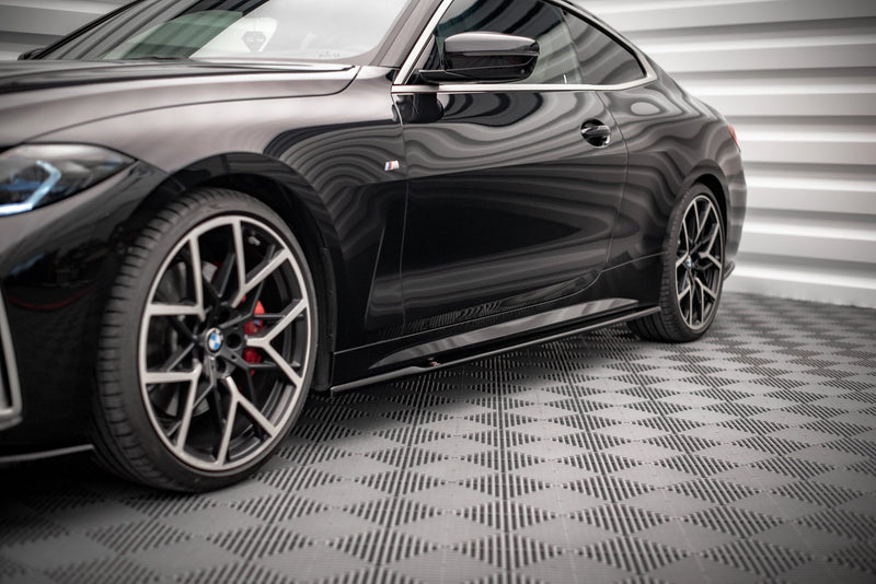 Maxton Design Seitenschweller Ansatz für V.1 für BMW 4er M-Paket G22 schwarz Hochglanz - Beast Performance Fahrzeugtechnik OHG