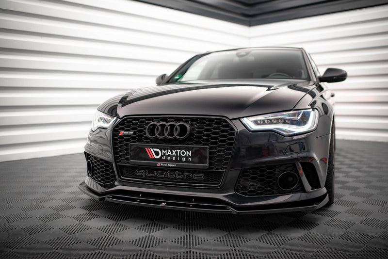 Maxton Design Front Ansatz für Audi A6 RS6 Look C7 schwarz Hochglanz - Beast Performance Fahrzeugtechnik OHG